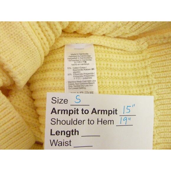 NWT Madewell Cutaway Sweater Vest in Yellow Size S - Picture 7 of 7